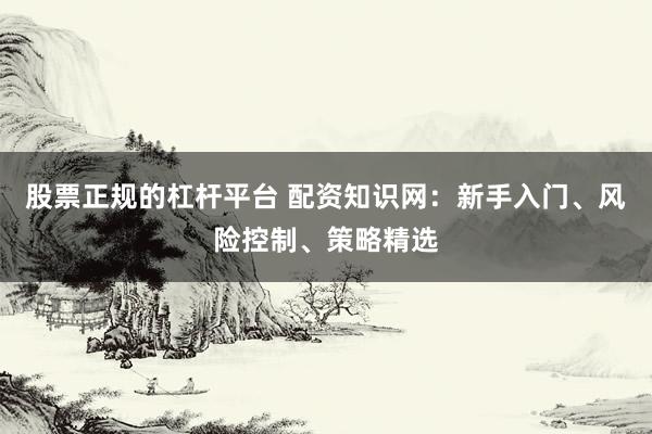 股票正规的杠杆平台 配资知识网：新手入门、风险控制、策略精选