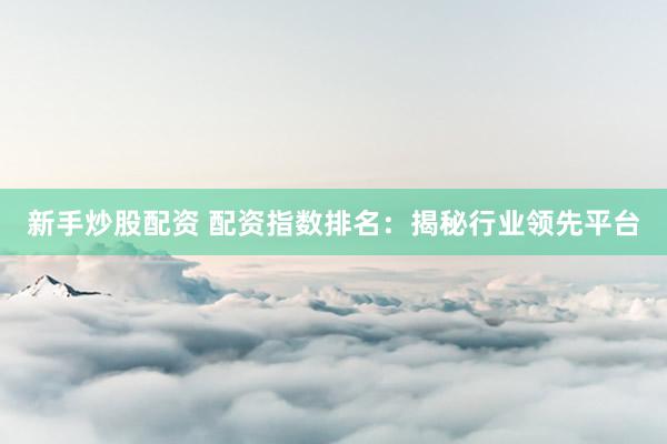 新手炒股配资 配资指数排名：揭秘行业领先平台