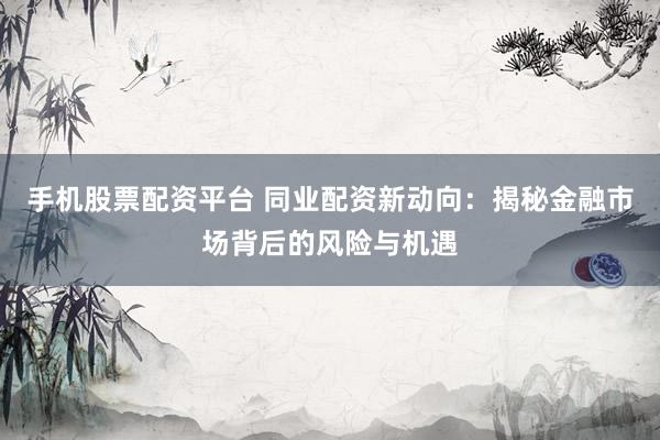 手机股票配资平台 同业配资新动向：揭秘金融市场背后的风险与机遇