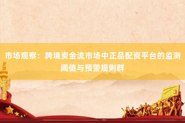 市场观察：跨境资金流市场中正品配资平台的监测阈值与预警规则群