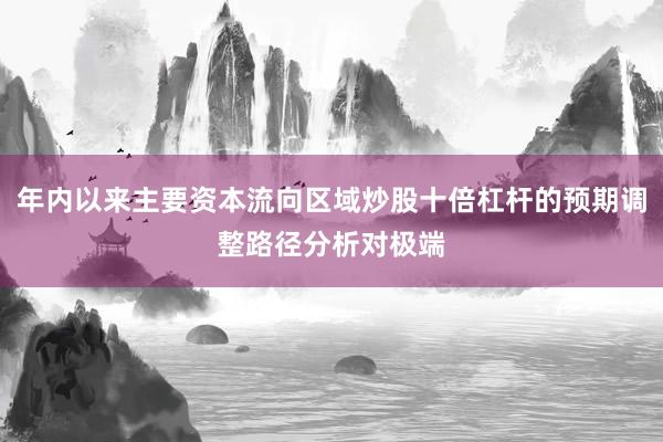 年内以来主要资本流向区域炒股十倍杠杆的预期调整路径分析对极端